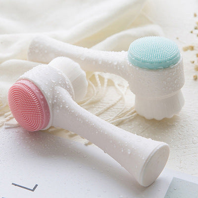 Double Sided Silicone Facial Cleansing Brush