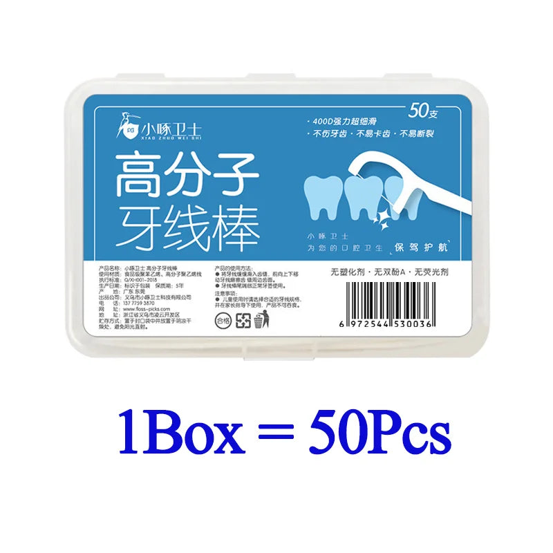 High Tensile Strength Dental Floss Pick Bow Shaped Super Thin Dental Floss Clean Between Teeth Interdental Oral Hygiene Care
