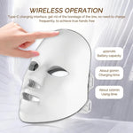 Mascarilla Facial LED Recargable de Siete Colores