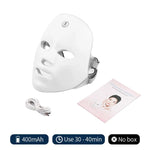 Mascarilla Facial LED Recargable de Siete Colores