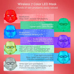 Mascarilla Facial LED Recargable de Siete Colores