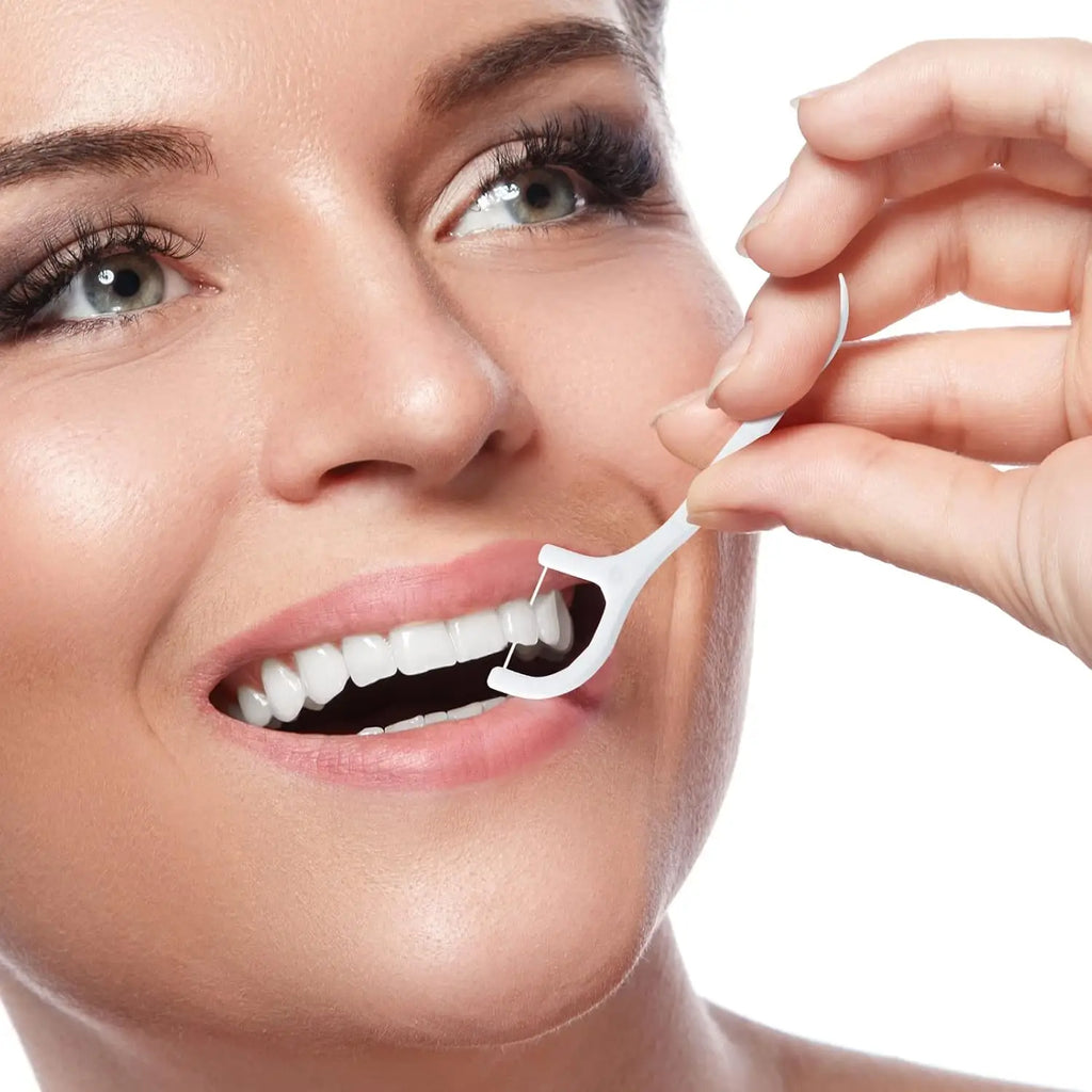 High Tensile Strength Dental Floss Pick Bow Shaped Super Thin Dental Floss Clean Between Teeth Interdental Oral Hygiene Care