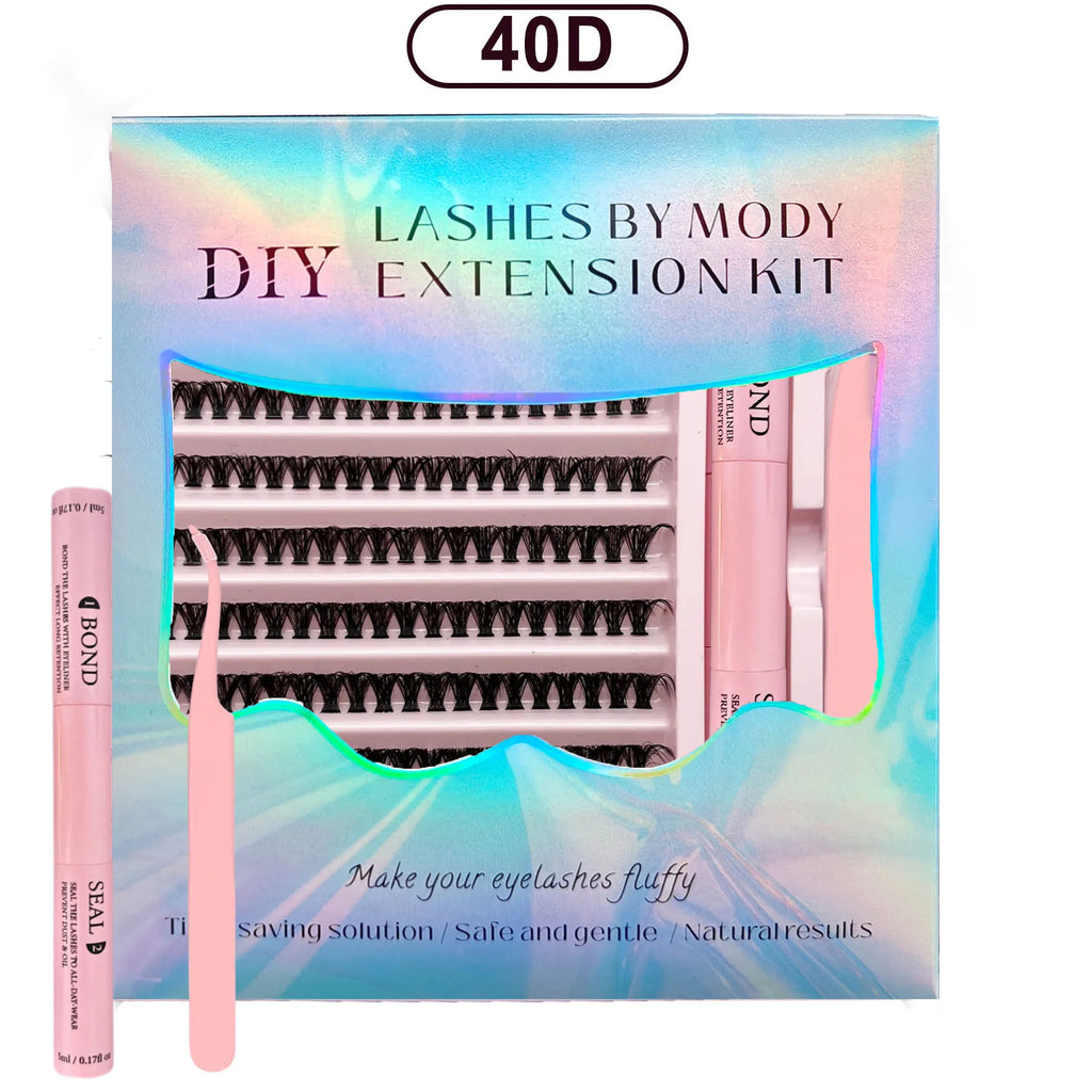 DIY Lashes Extension Kit Eyelashes 200 PCS Clusters Lash Bond and Seal Makeup Tools for Gluing  Lashes Gluing Glue  Accessories
