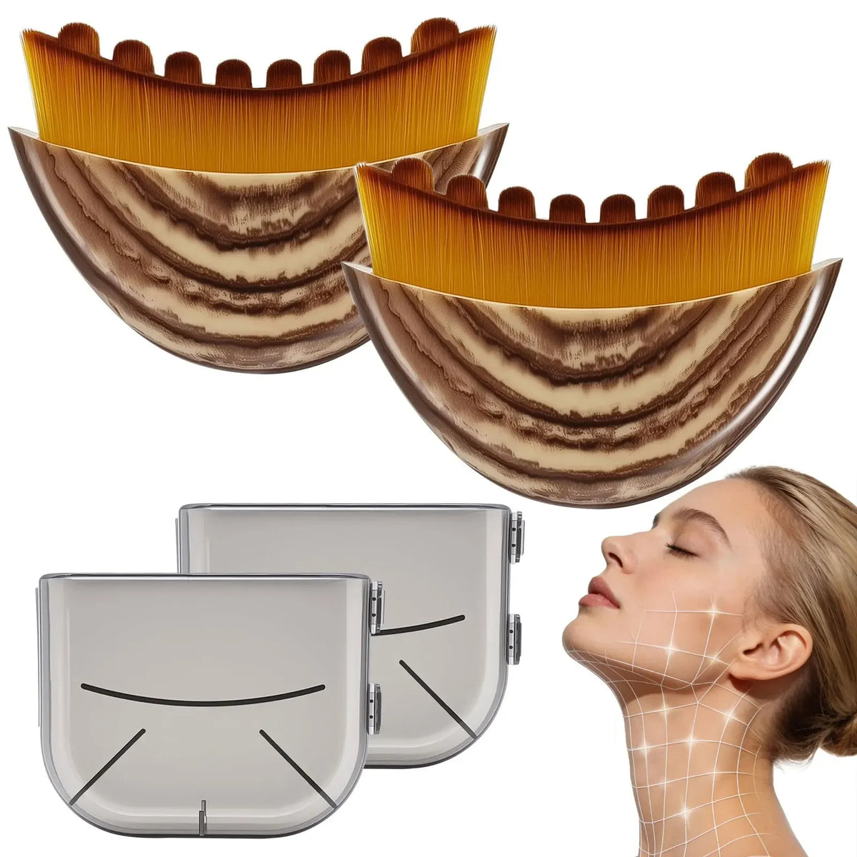 Massager Lymphatic Contour Face Brush Chin Jawline Sculpting Drainage Massager Face Ergonomically Designed Fit Skin Precisely