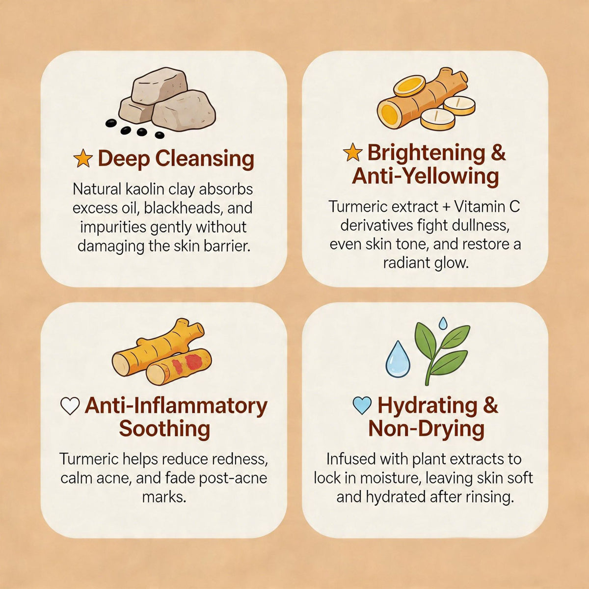 Turmeric Clay Mask Hydrating Brightening