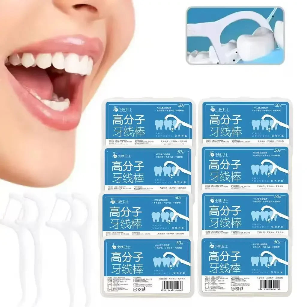 High Tensile Strength Dental Floss Pick Bow Shaped Super Thin Dental Floss Clean Between Teeth Interdental Oral Hygiene Care