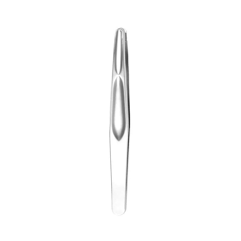 Stainless Steel Eyebrow Clips for Precision Beard and Mustache Trimming Gentle on Light Beige Round Head Tweezers