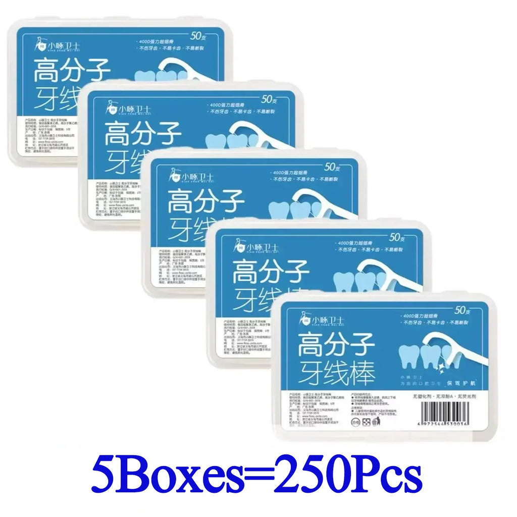 High Tensile Strength Dental Floss Pick Bow Shaped Super Thin Dental Floss Clean Between Teeth Interdental Oral Hygiene Care
