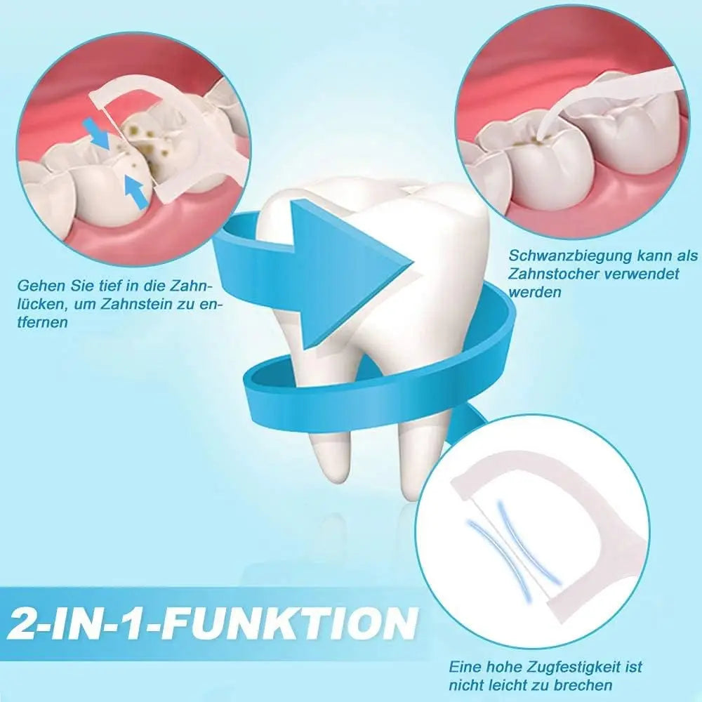 High Tensile Strength Dental Floss Pick Bow Shaped Super Thin Dental Floss Clean Between Teeth Interdental Oral Hygiene Care