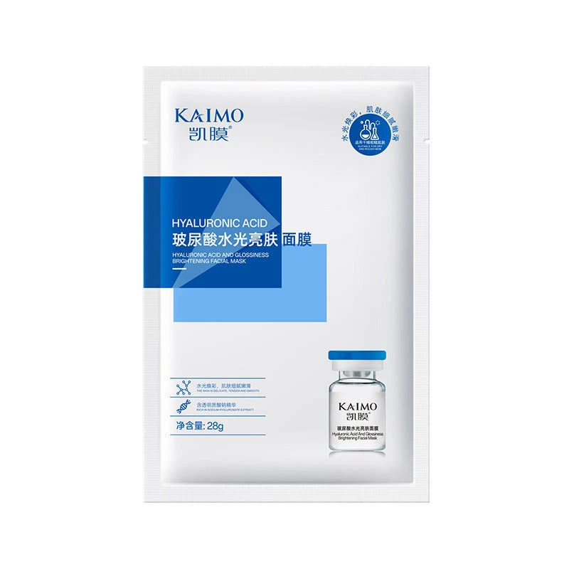 Maschera viso illuminante all'acido ialuronico, maschera idratante